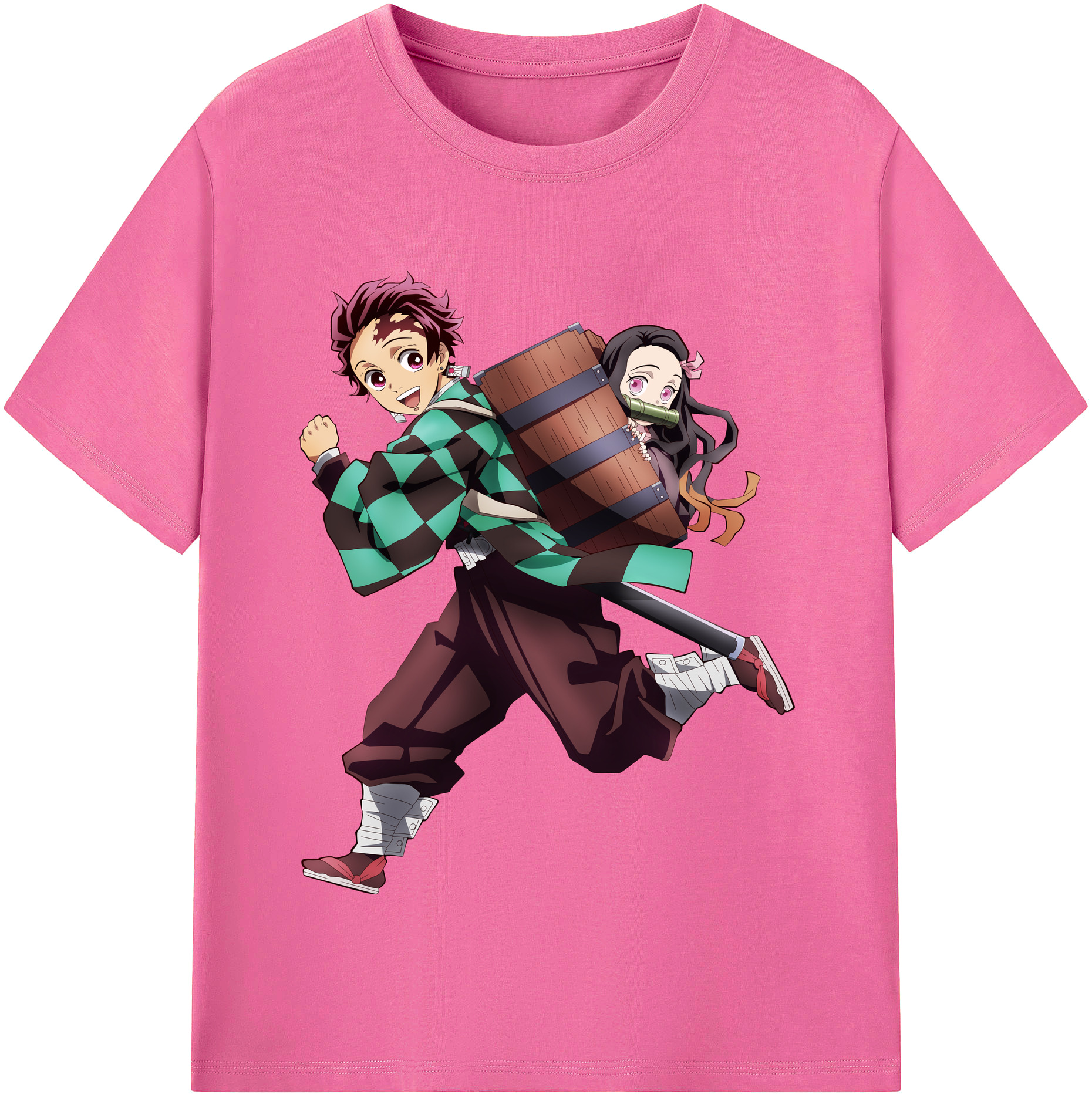 （画像用） 鬼滅の刃 竈門 炭治郎／かまど たんじろう Kamado Tanjirou レディースカジュアルプリントTシャツ（綿100％）